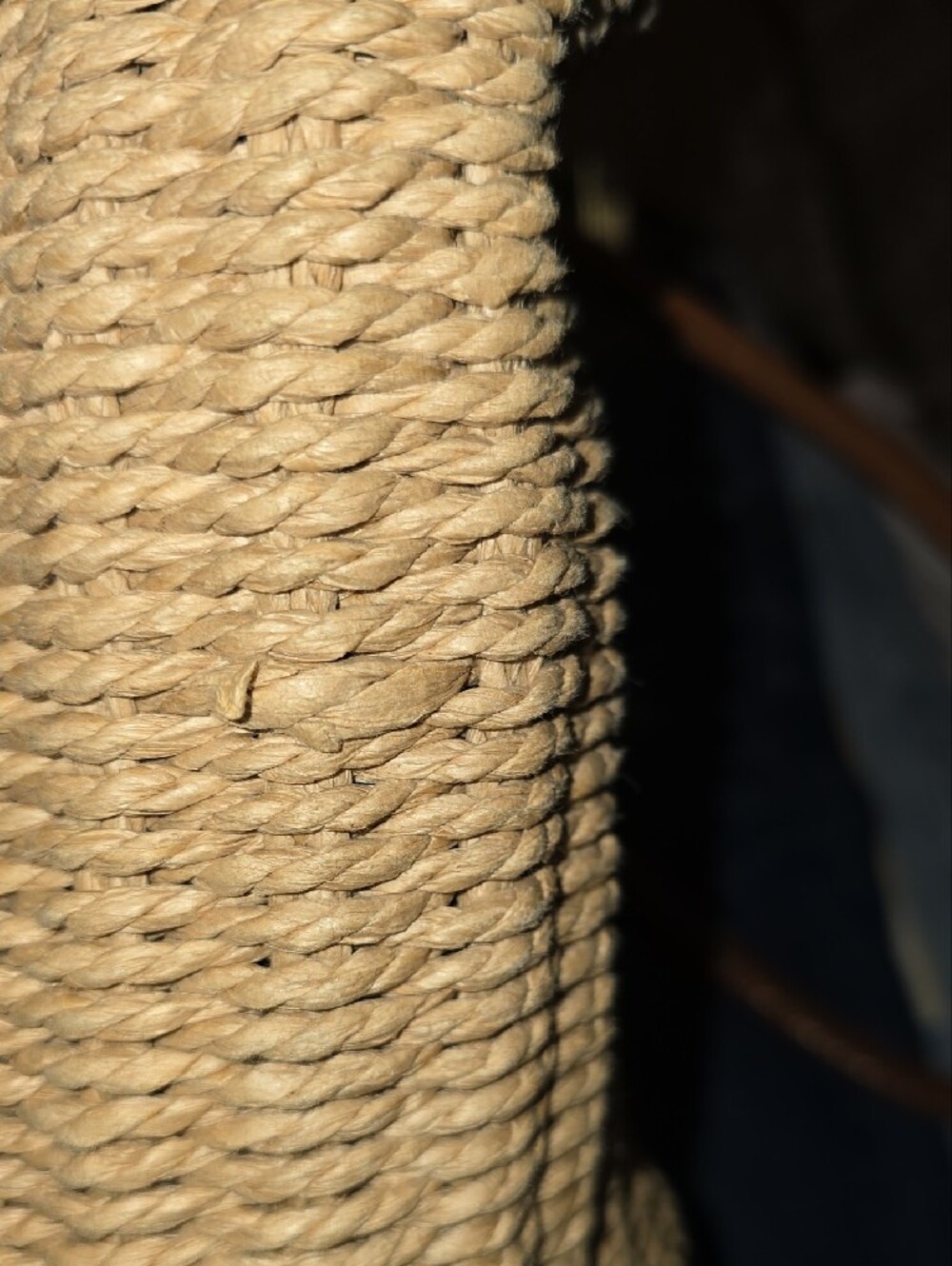 Woven Mustard Tote with Tan Faux-Leather Handles - Picture 11 of 15
